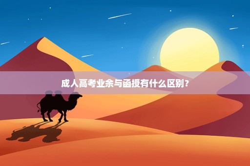 成人高考业余与函授有什么区别？