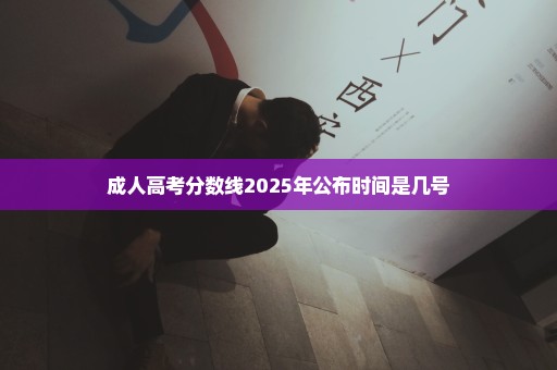 成人高考分数线2025年公布时间是几号