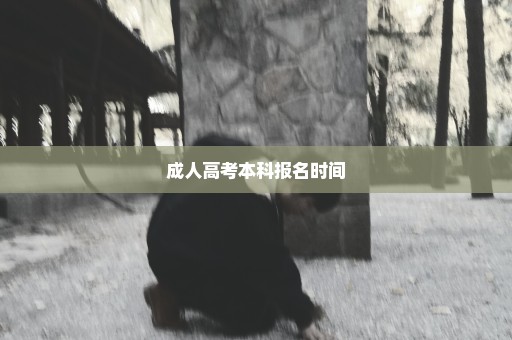 成人高考本科报名时间