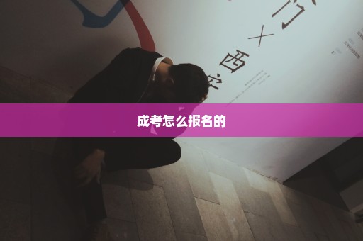 成考怎么报名的