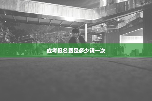 成考报名费是多少钱一次