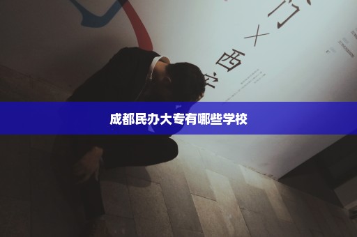 成都民办大专有哪些学校