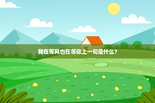 我在等风也在等你上一句是什么？