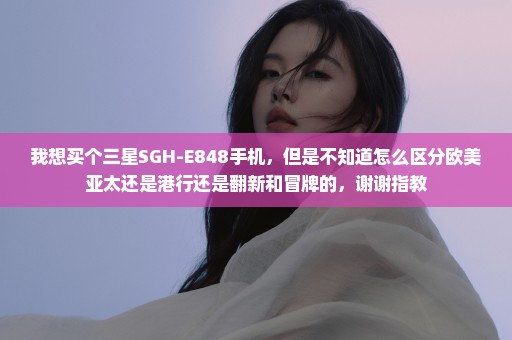 我想买个三星SGH-E848手机，但是不知道怎么区分欧美亚太还是港行还是翻新和冒牌的，谢谢指教