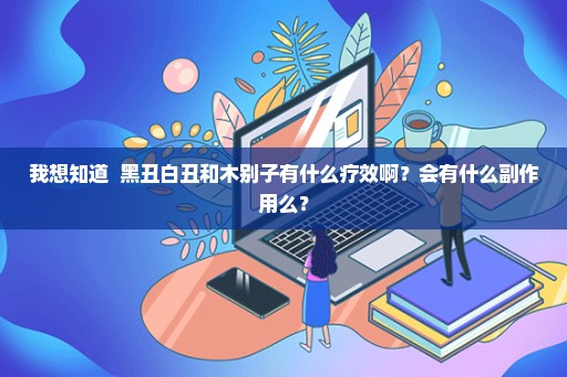 我想知道  黑丑白丑和木别子有什么疗效啊？会有什么副作用么？