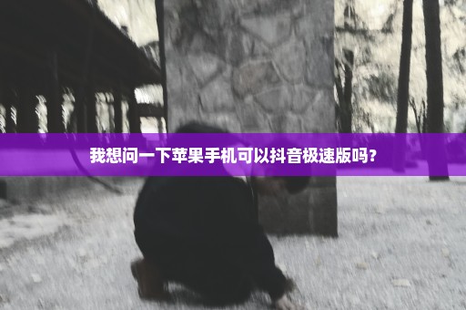 我想问一下苹果手机可以抖音极速版吗？