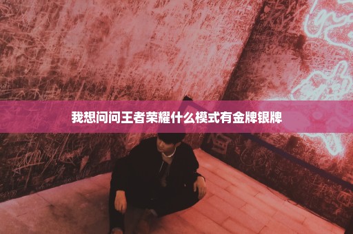 我想问问王者荣耀什么模式有金牌银牌