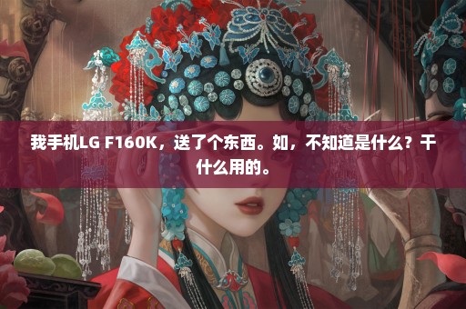 我手机LG F160K，送了个东西。如，不知道是什么？干什么用的。