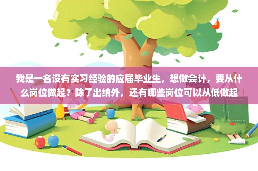 我是一名没有实习经验的应届毕业生，想做会计，要从什么岗位做起？除了出纳外，还有哪些岗位可以从低做起