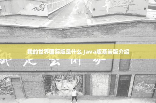 我的世界国际版是什么 Java版基岩版介绍