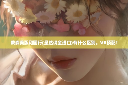 戴森美版和国行(虽然说全进口)有什么区别。V8顶配！