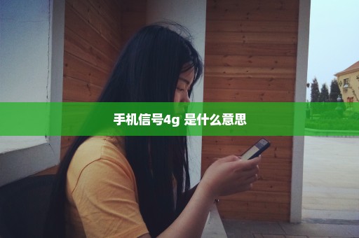 手机信号4g+是什么意思