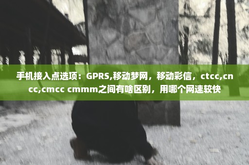 手机接入点选项：GPRS,移动梦网，移动彩信，ctcc,cncc,cmcc cmmm之间有啥区别，用哪个网速较快