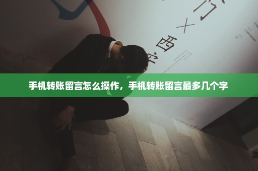 手机转账留言怎么操作，手机转账留言最多几个字 