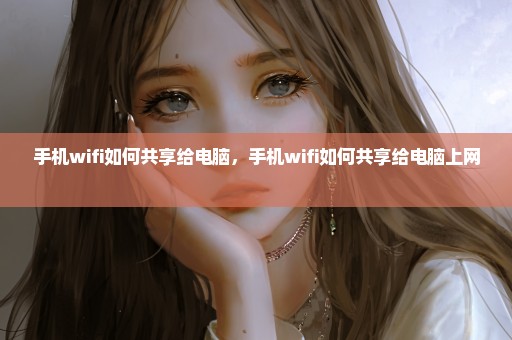 手机wifi如何共享给电脑，手机wifi如何共享给电脑上网 