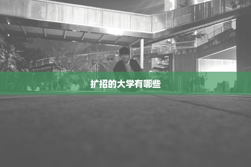 扩招的大学有哪些