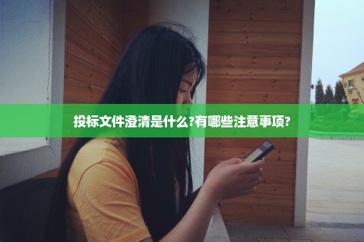 投标文件澄清是什么?有哪些注意事项?