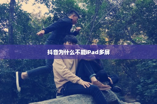 抖音为什么不能iPad多屏