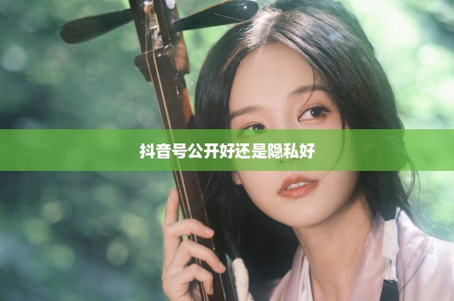 抖音号公开好还是隐私好