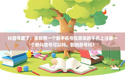 抖音号废了，重新用一个新手机号在原来的手机上注册一个新抖音号可以吗，影响养号吗？