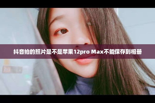 抖音拍的照片是不是苹果12pro Max不能保存到相册