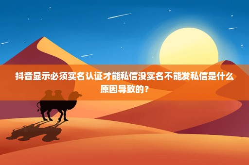 抖音显示必须实名认证才能私信没实名不能发私信是什么原因导致的？