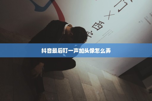 抖音最后叮一声加头像怎么弄