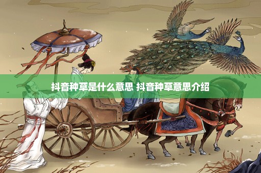 抖音种草是什么意思 抖音种草意思介绍