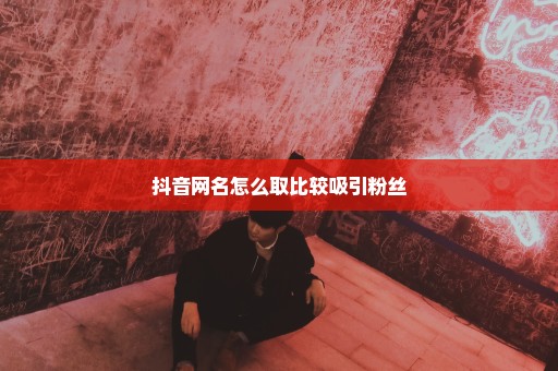 抖音网名怎么取比较吸引粉丝