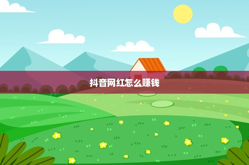 抖音网红怎么赚钱