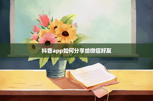 抖音app如何分享给微信好友