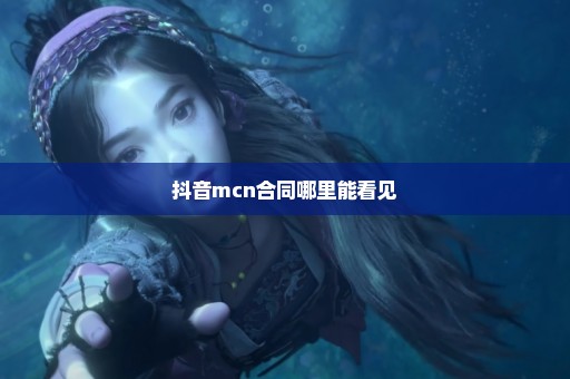 抖音mcn合同哪里能看见