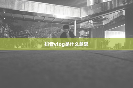 抖音vlog是什么意思