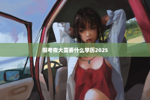 报考夜大需要什么学历2025