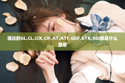 捷达的GL,CL,CIX,CIF,AT,ATF,GDF,GTX,SDI都是什么意思