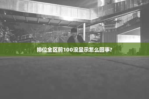 排位全区前100没显示怎么回事?