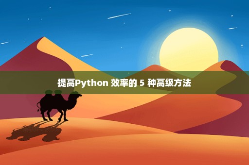 提高Python 效率的 5 种高级方法