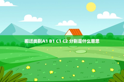 搬迁类别A1 B1 C1 C2 分别是什么意思