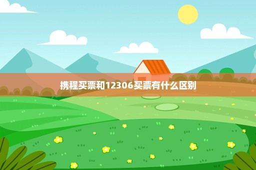 携程买票和12306买票有什么区别