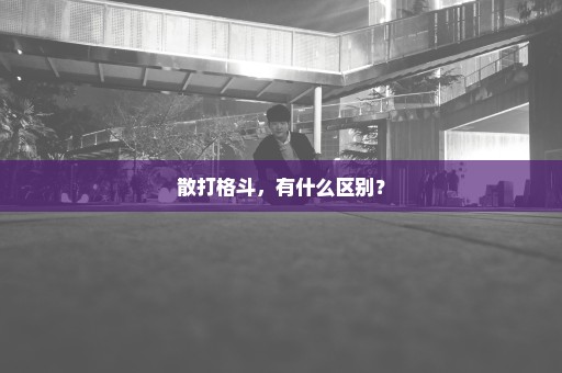 散打格斗，有什么区别？