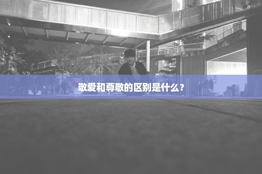 敬爱和尊敬的区别是什么？