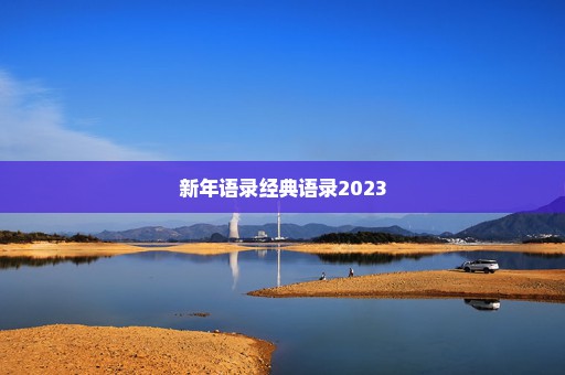 新年语录经典语录2023