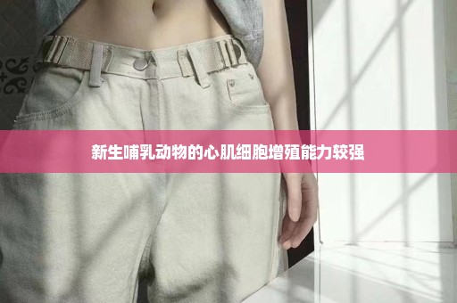 新生哺乳动物的心肌细胞增殖能力较强