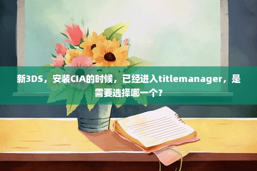 新3DS，安装CIA的时候，已经进入titlemanager，是需要选择哪一个？