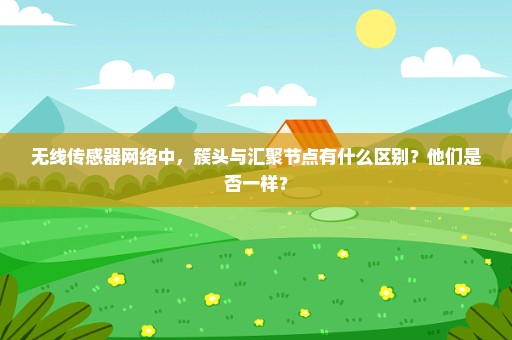 无线传感器网络中，簇头与汇聚节点有什么区别？他们是否一样？