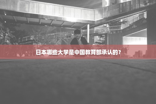 日本哪些大学是中国教育部承认的？