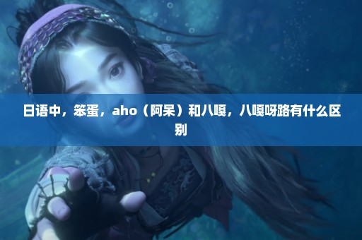 日语中，笨蛋，aho（阿呆）和八嘎，八嘎呀路有什么区别