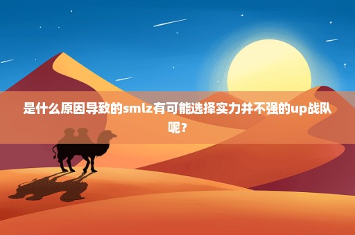 是什么原因导致的smlz有可能选择实力并不强的up战队呢？