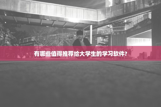 有哪些值得推荐给大学生的学习软件?