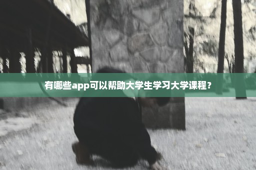 有哪些app可以帮助大学生学习大学课程？